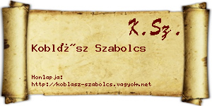 Koblász Szabolcs névjegykártya